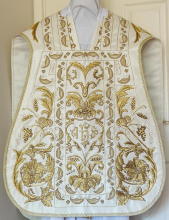White Roman Vestment hand embroidered